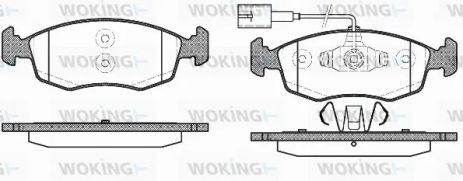 Комплект гальмівних колодок FIAT PUNTO, FIAT 500, FIAT GRANDE, WOKING (P072352)