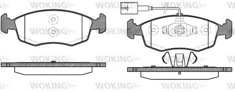Тормозные колодки FIAT PUNTO, FIAT 500, FIAT GRANDE, WOKING (P072352)