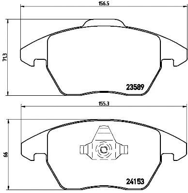 Тормозные колодки комплект DS (CAPSA), VW POLO, SEAT IBIZA, BREMBO (P61076)