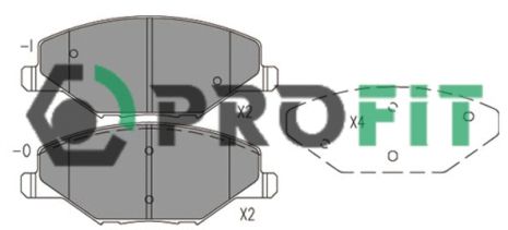 Комплект тормозных колодок SKODA FABIA, PROFIT (50004590)