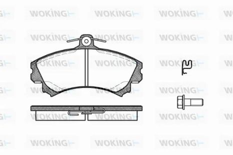 Комплект гальмівних колодок HAIMA (FAW), MITSUBISHI COLT, SMART FORFOUR, WOKING (P490321)