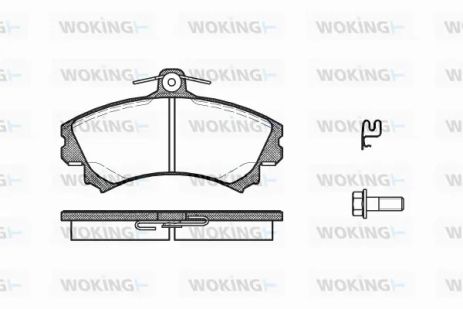 Комплект гальмівних колодок HAIMA (FAW), MITSUBISHI COLT, SMART FORFOUR, WOKING (P490321)