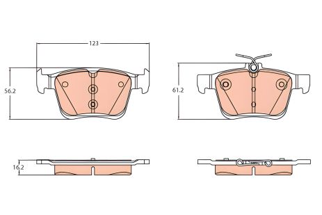 Гальмівних колодок комплект SKODA KAROQ, SEAT LEON, VW JETTA, TRW (GDB2179)