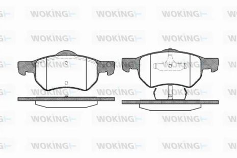 Комплект тормозных колодок DODGE CARAVAN, CHRYSLER VOYAGER, CHRYSLER GRAND, WOKING (P982300)
