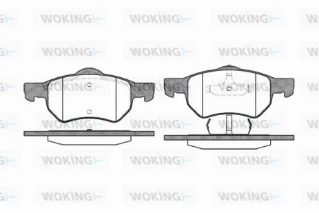 Комплект тормозных колодок DODGE CARAVAN, CHRYSLER VOYAGER, CHRYSLER GRAND, WOKING (P982300)