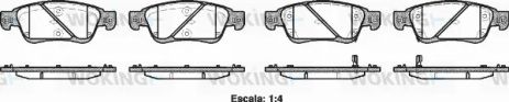 Комплект гальмівних колодок INFINITI G, INFINITI FX, INFINITI EX, WOKING (P1373302)