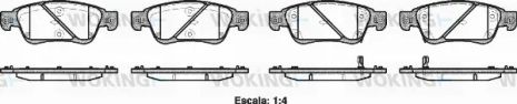 Комплект гальмівних колодок INFINITI G, INFINITI FX, INFINITI EX, WOKING (P1373302)