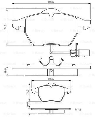 Комплект тормозных колодок VW PASSAT, AUDI TT, AUDI A6, BOSCH (0986495232)