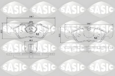 Комплект гальмівних колодок DAEWOO NEXIA, OPEL ASTRA, OPEL VECTRA, SASIC (6216142)