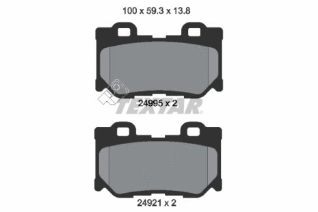 Комплект гальмівних колодок NISSAN 370Z, INFINITI QX70, INFINITI Q70, TEXTAR (2499501)