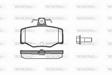 Комплект тормозных колодок NISSAN ALMERA, NISSAN PRIMERA, WOKING (P243300)