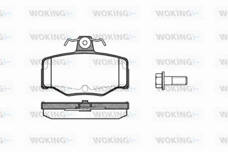 Комплект тормозных колодок NISSAN ALMERA, NISSAN PRIMERA, WOKING (P243300)