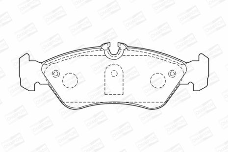 Комплект гальмівних колодок VW LT, MB SPRINTER, MB G-CLASS, CHAMPION (573191CH)