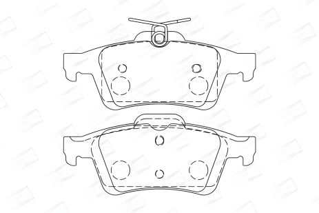 Комплект тормозных колодок для PONTIAC SOLSTICE, CADILLAC BLS, JAGUAR XF, CHAMPION (573732CH)