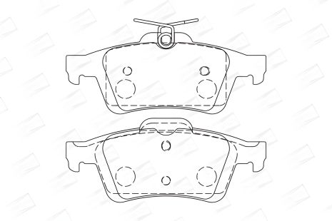 Комплект тормозных колодок для PONTIAC SOLSTICE, CADILLAC BLS, JAGUAR XF, CHAMPION (573732CH)