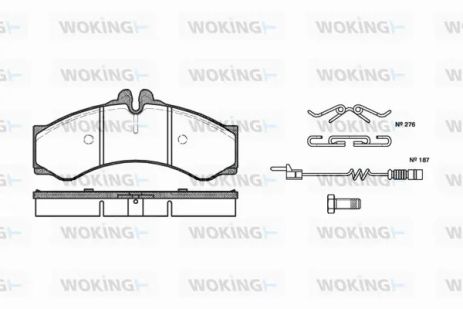 Комплект тормозных колодок MB SPRINTER, VW LT, WOKING (P714302)