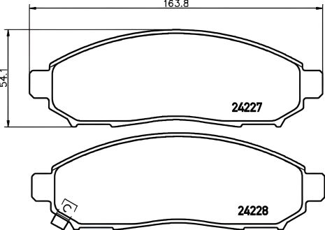 Гальмівні колодки для SUZUKI LANDY, NISSAN SERENA, XTERRA, NISSHINBO (NP2020)