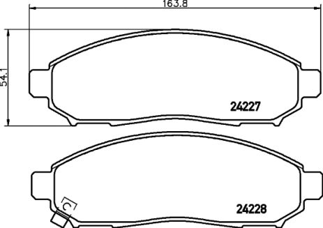 Комплект тормозных колодок SUZUKI LANDY, NISSAN SERENA, NISSAN XTERRA, NISSHINBO (NP2020)