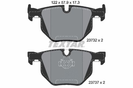 Комплект тормозных колодок BMW 6, BMW 5, TEXTAR (2373201)
