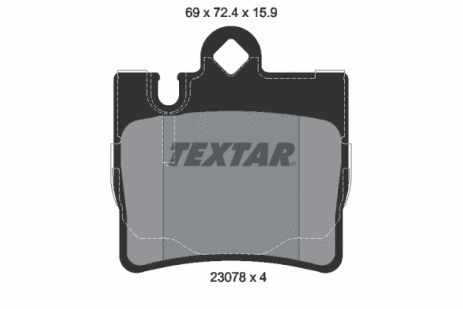 Комплект гальмівних колодок MB S-CLASS, TEXTAR (2307801)