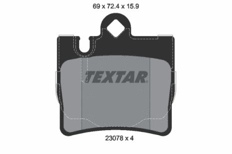 Комплект гальмівних колодок MB S-CLASS, TEXTAR (2307801)