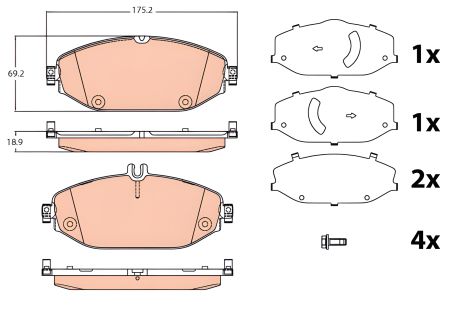 Гальмівний колодковий комплект MB (BBDC), MB E-CLASS, MB C-CLASS, TRW (GDB2097) Гальмівний колодковий комплект MB (BBDC), MB E-CLASS, MB C-CLASS, TRW (GDB2097)