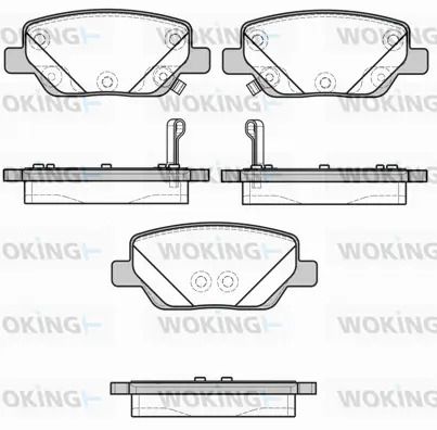 Комплект гальмівних колодок FIAT TIPO, WOKING (P1600302)