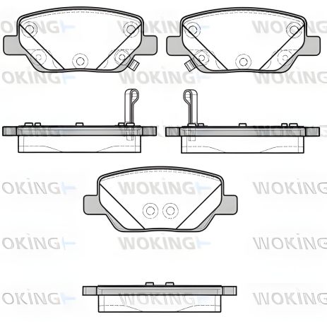 Тормозные колодки FIAT TIPO, WOKING (P1600302)