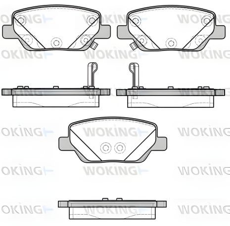 Тормозные колодки FIAT TIPO, WOKING (P1600302)