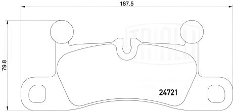 Набор тормозных колодок для Porsche Cayenne, VW Touareg, TRIALLI (PF4394)