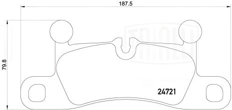 Набор тормозных колодок для Porsche Cayenne, VW Touareg, TRIALLI (PF4394)