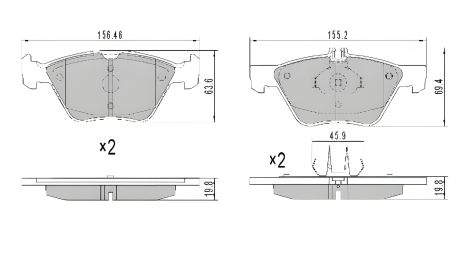 Гальмівні колодки комплект CHRYSLER CROSSFIRE, MB E-CLASS, MB CLK, FREMAX (FBP1047)