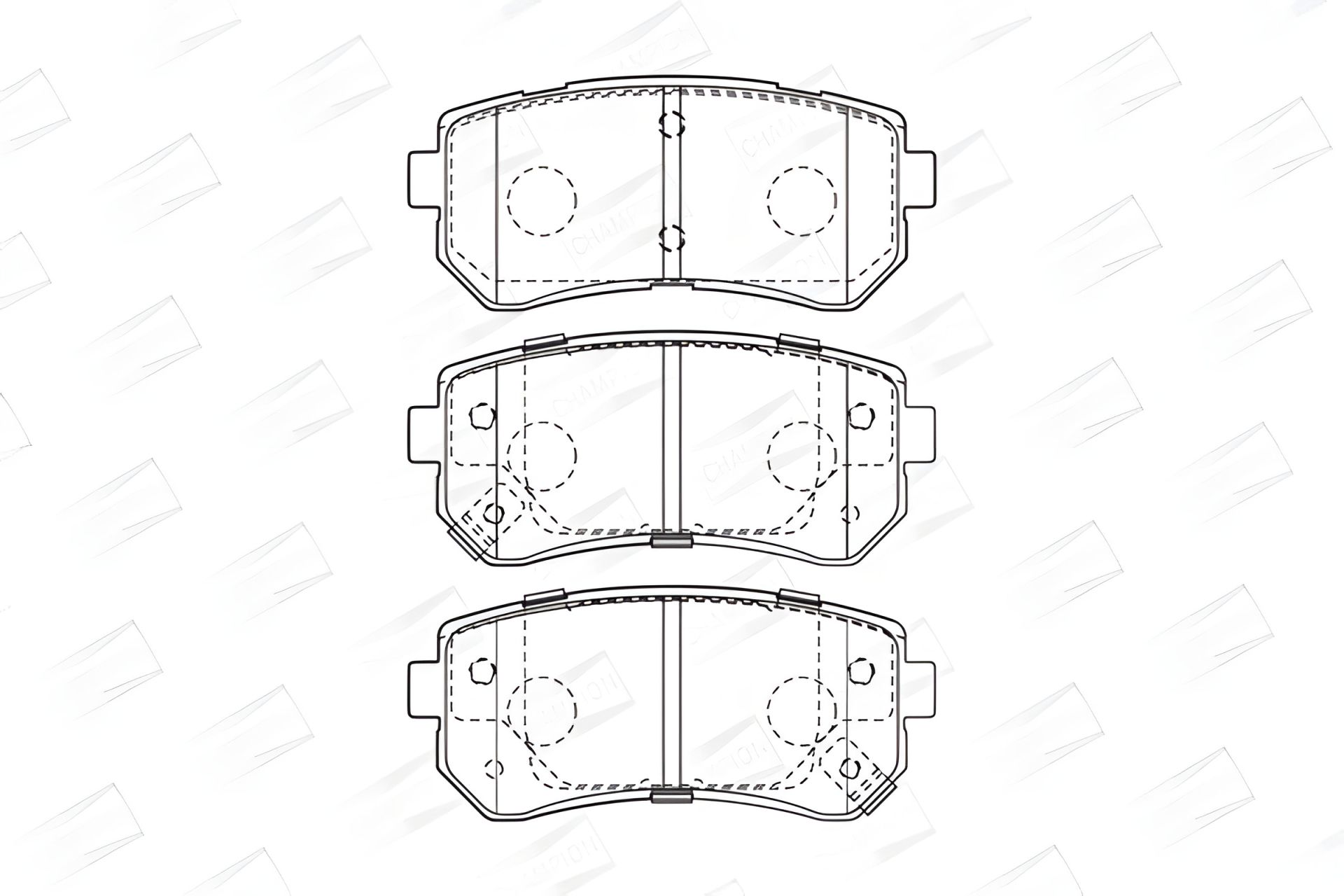 Комплект гальмівних колодок KIA CEE'D, KIA PRO, CHAMPION (573757CH-мастер) Комплект гальмівних колодок KIA CEE'D, KIA PRO, CHAMPION (573757CH-мастер)