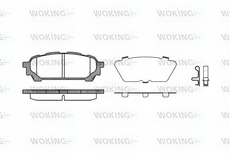 Тормозной комплект для SUBARU FORESTER и IMPREZA, WOKING (P1076301)