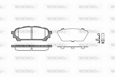 Комплект гальмівних колодок SUBARU FORESTER, SUBARU IMPREZA, WOKING (P1076301) Комплект гальмівних колодок SUBARU FORESTER, SUBARU IMPREZA, WOKING (P1076301)