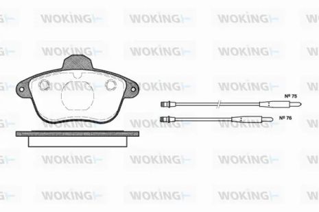 Комплект тормозных колодок PEUGEOT 605, WOKING (P501304)