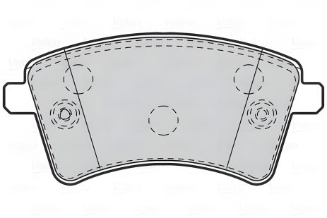 MB CITAN, RENAULT KANGOO, RENAULT TRAFIC комплект гальмівних колодок, VALEO (302108)