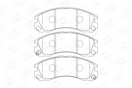 Комплект гальмівних колодок для PEUGEOT 4007, CITROËN C-CROSSER, MITSUBISHI DELICA, CHAMPION (572447CH)