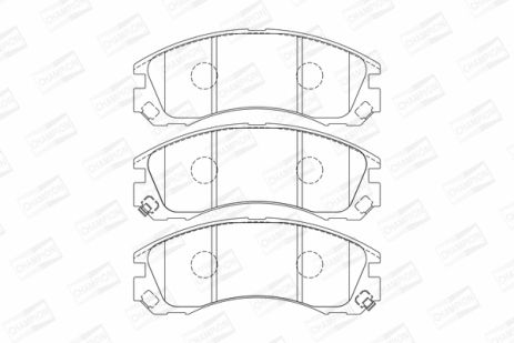 Комплект гальмівних колодок PEUGEOT 4007, CITROËN C-CROSSER, MITSUBISHI DELICA, CHAMPION (572447CH)