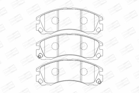 Комплект гальмівних колодок PEUGEOT 4007, CITROËN C-CROSSER, MITSUBISHI DELICA, CHAMPION (572447CH)