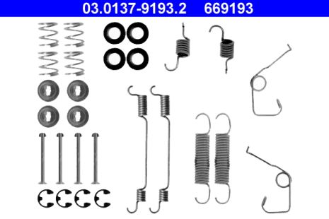 Монтажный к-кт тормозных колодок FORD TRANSIT, ATE (03013791932)