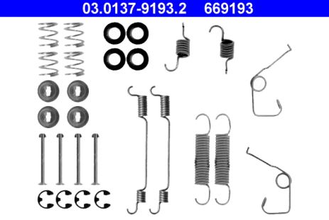Монтажный к-кт тормозных колодок FORD TRANSIT, ATE (03013791932)