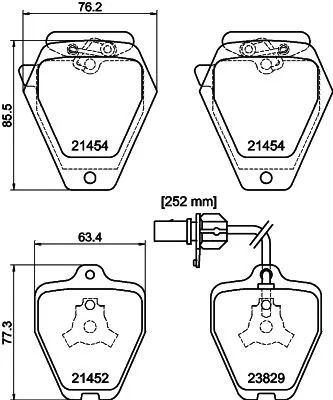 Комплект гальмівних колодок AUDI A4, AUDI A6, PAGID (T1328)