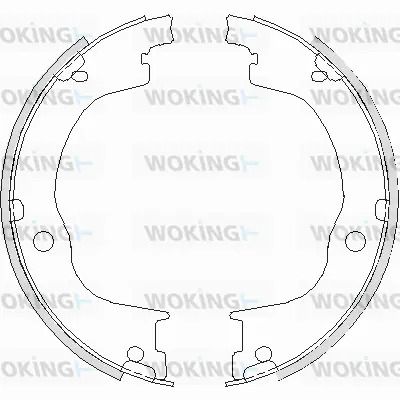 Комплект колодок стояночного тормоза CHEVROLET CAPTIVA, OPEL ANTARA, WOKING (Z474900)