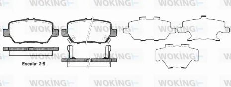 Комплект тормозных колодок HONDA LEGEND, WOKING (P1068302) Комплект тормозных колодок HONDA LEGEND, WOKING (P1068302)