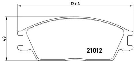 Комплект гальмівних колодок HYUNDAI GETZ, HONDA ACCORD, HYUNDAI S, BREMBO (P30001)