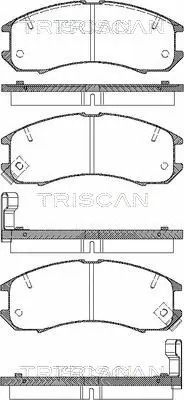 Комплект тормозных колодок MAZDA 626, MAZDA 323, TRISCAN (811050881)
