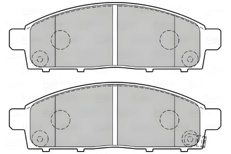 Комплект гальмівних колодок MITSUBISHI PAJERO, L200, VALEO (301893)
