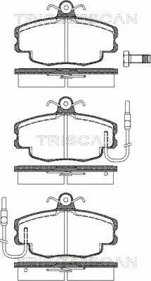 Комплект тормозных колодок PEUGEOT 309, RENAULT CLIO, RENAULT 21, TRISCAN (811010041)