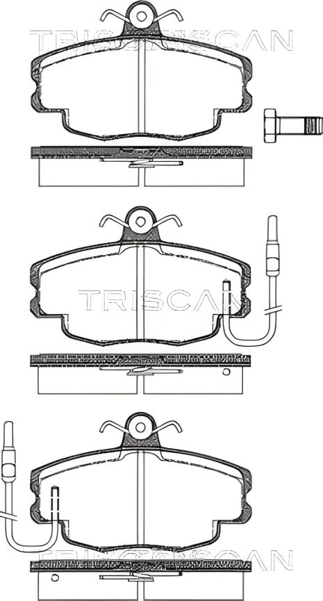 Гальмівних колодок комплект PEUGEOT 309, RENAULT CLIO, RENAULT 21, TRISCAN (811010041)